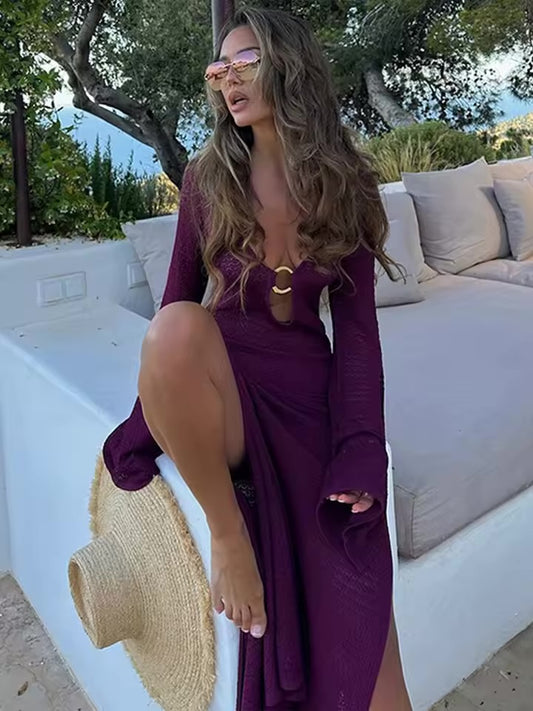 Diva - Gebreide Maxi Jurk