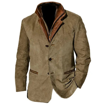 Suède Vintage Buckskin Jas Heren