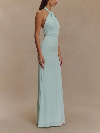 Eliva™ - Slinky Halter Maxi Jurk