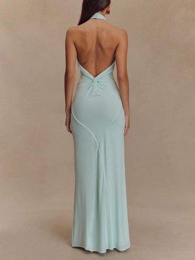 Eliva™ - Slinky Halter Maxi Jurk
