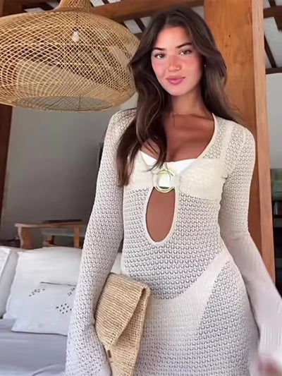 Diva - Gebreide Maxi Jurk