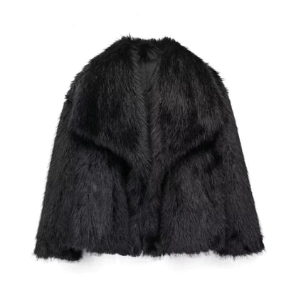 DYVAE- Luxe Faux Fur Damesjas voor de Winter