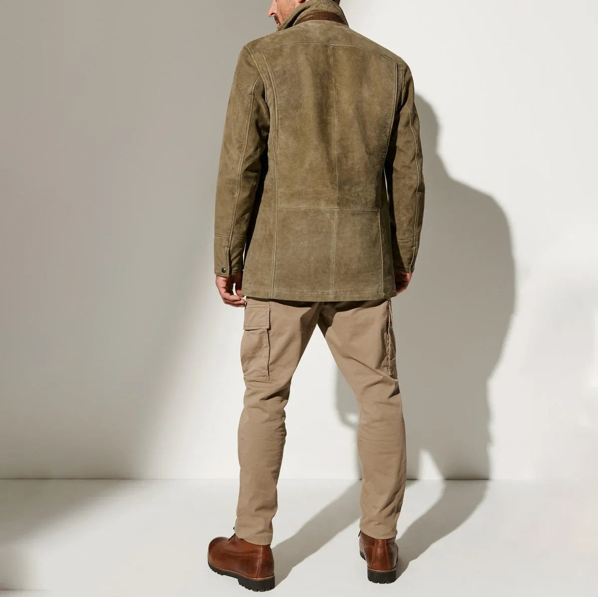 Suède Vintage Buckskin Jas Heren