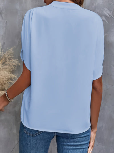 Mieke™ | Schlichte Bluse mit V-Ausschnitt