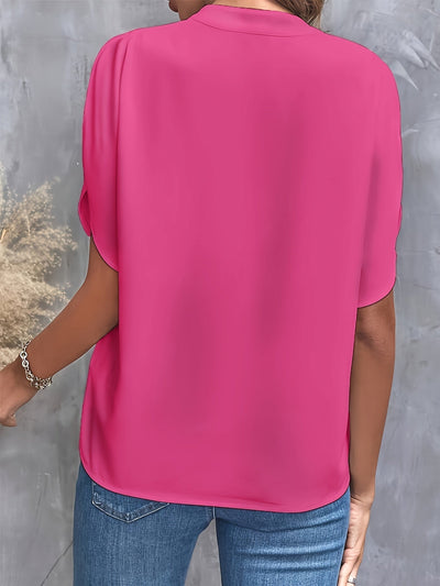 Mieke™ | Schlichte Bluse mit V-Ausschnitt