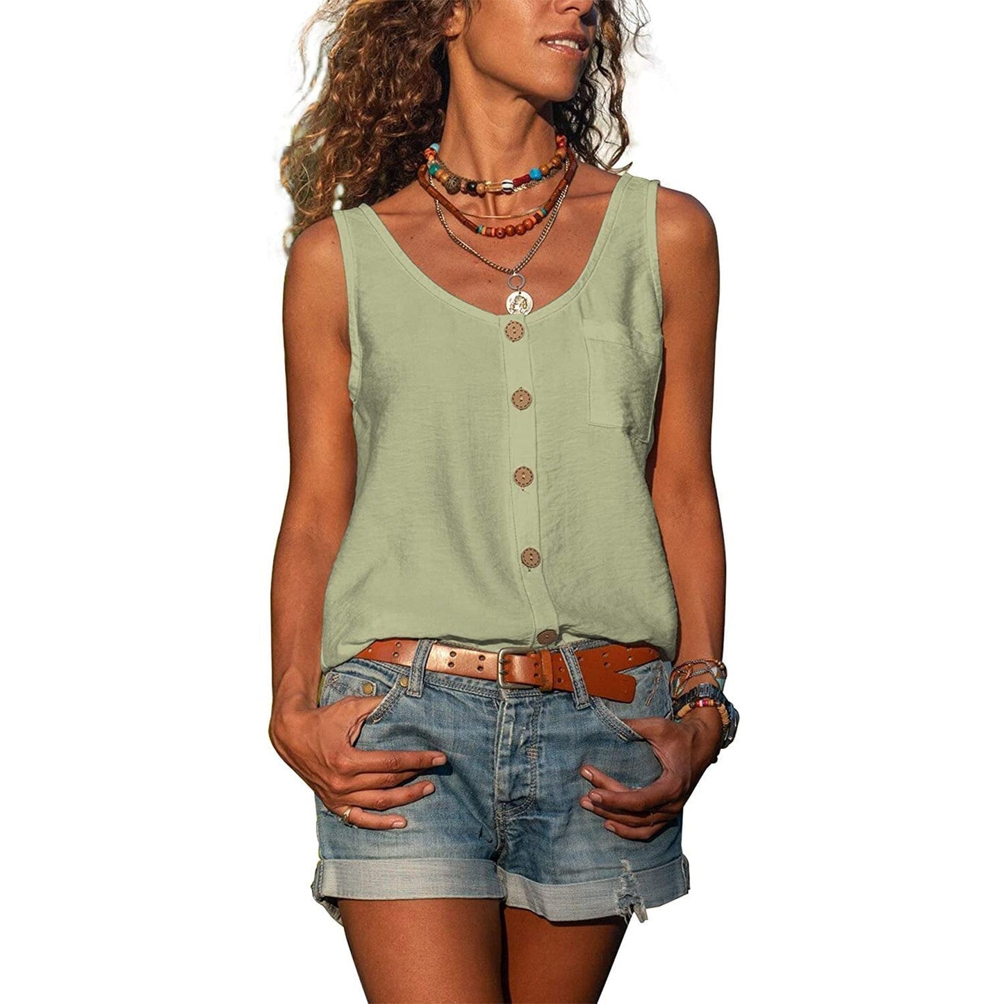 Julie – Lichtgewicht Mouwloze Top