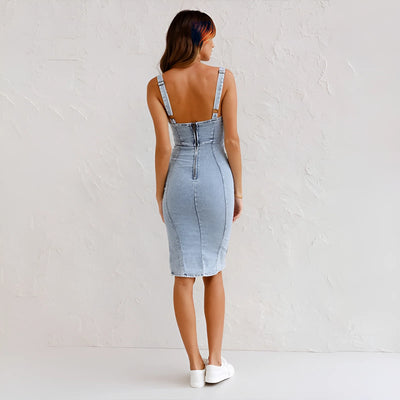 Monzy | Denim Jurk