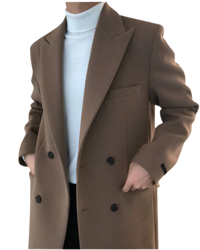 Elegant coat with a double button closure