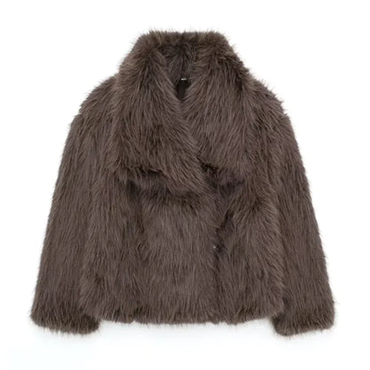 DYVAE- Luxe Faux Fur Damesjas voor de Winter